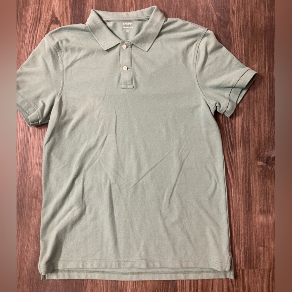 J. Crew Flex Pique Polo Seafoam Green Size Medium